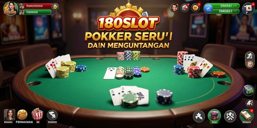 Tampilan gameplay Poker yang menarik di 180SLOT.