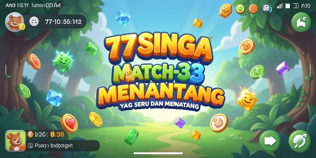 Tampilan gameplay menarik dari 77SINGA dengan kombinasi warna yang cerah.
