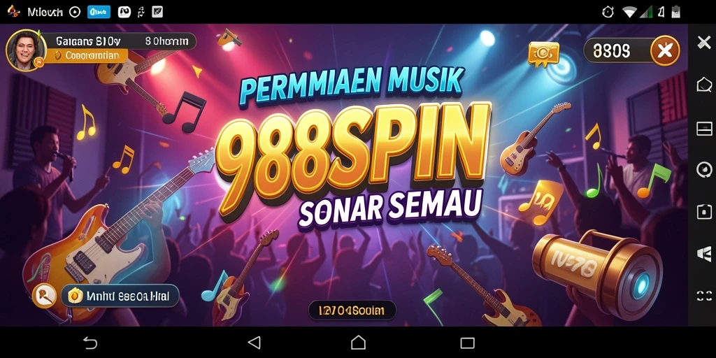 Tampilan screenshot <strong>988SPIN</strong> menunjukkan gameplay yang seru dengan ritme musik.