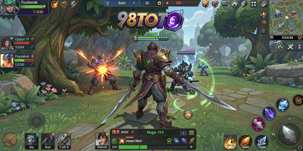 Tampilan gameplay menarik dari <strong>98TOTO</strong> dengan aksi pertempuran seru.