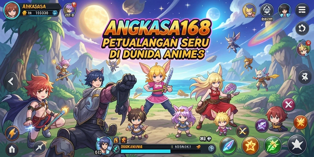 Tampilan gameplay menarik dari ANGKASA168 dengan karakter anime.