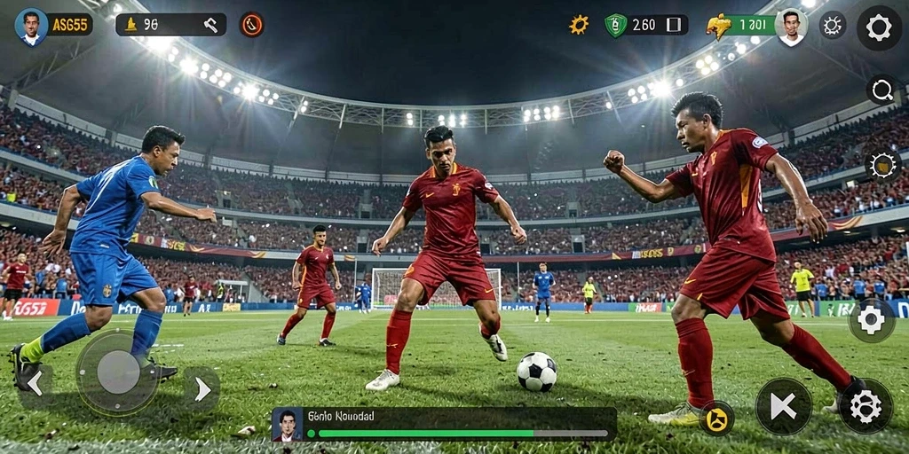 Tampilan gameplay seru ASG55 dalam aksi olahraga.