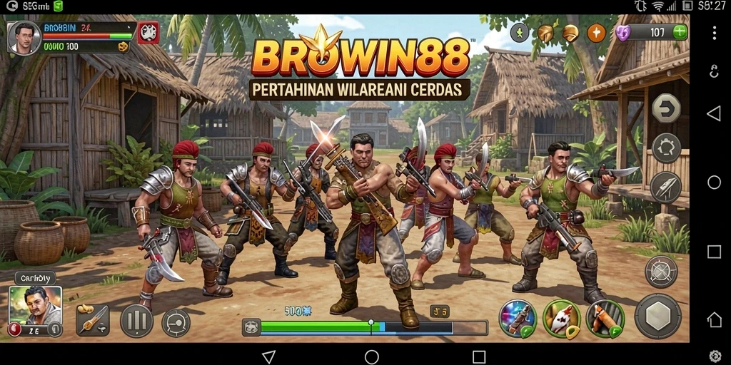 Tampilan gameplay seru dengan strategi tower defense yang mendebarkan.