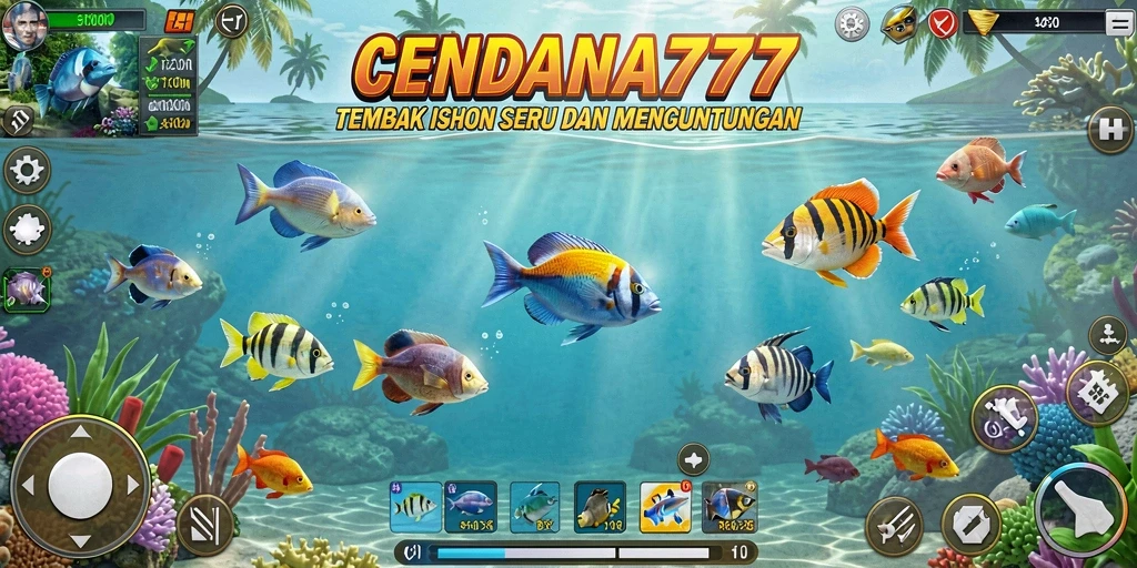 Tampilan gameplay CENDANA777 yang menegangkan saat menembak ikan.