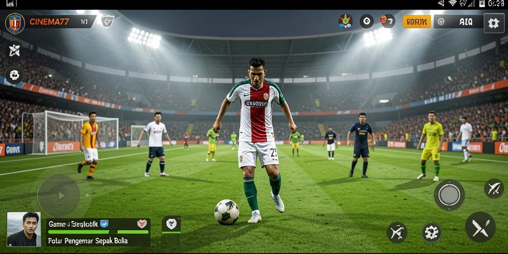 Tampilan gameplay CINEMA77 yang menegangkan di lapangan.