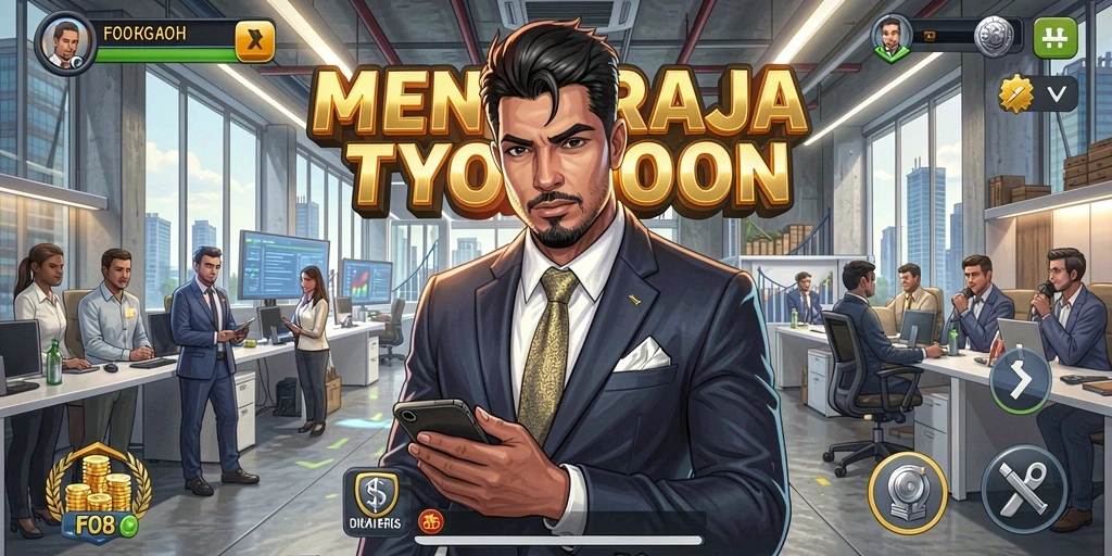 Tampilan gameplay FO8 yang menarik saat membangun bisnis.