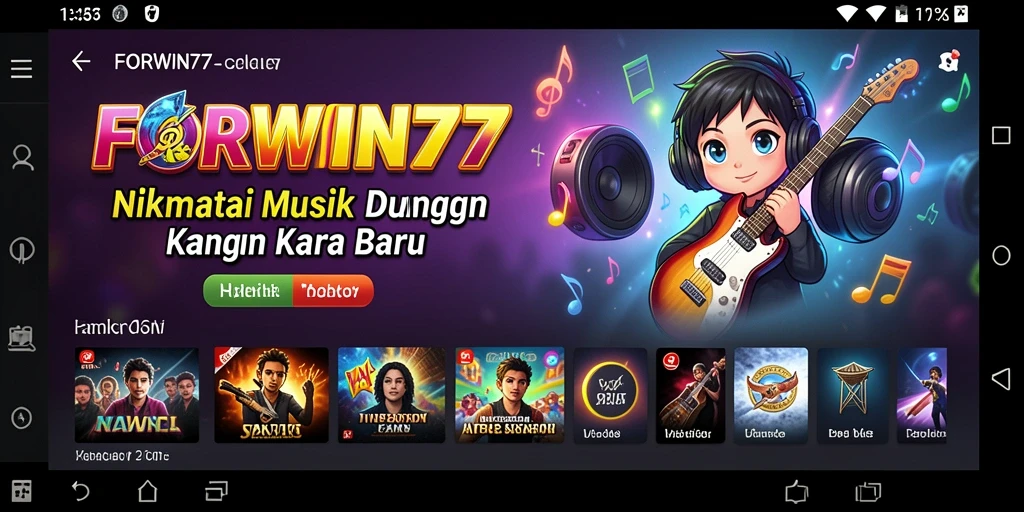Screenshot gameplay FORWIN77 menampilkan antarmuka permainan yang menawan dan interaktif.