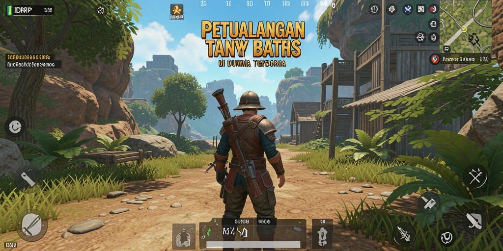 Tangkapan layar dari gameplay <strong>IDRRP</strong> yang menunjukkan petualangan di dunia terbuka.