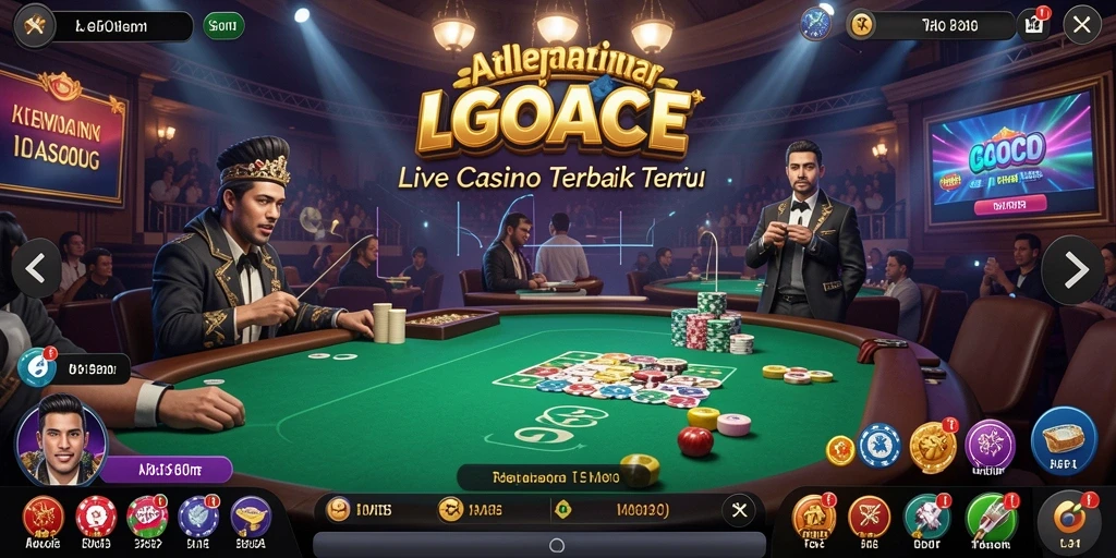 Tampilan menarik dari gameplay Live Casino di LGOACE.