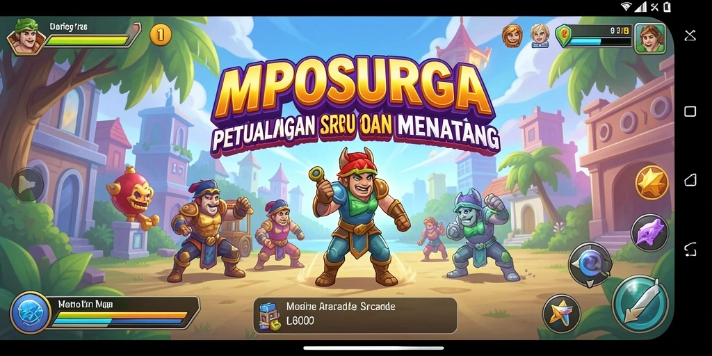 Tampilan gameplay MPOSURGA yang menakjubkan dan penuh aksi.