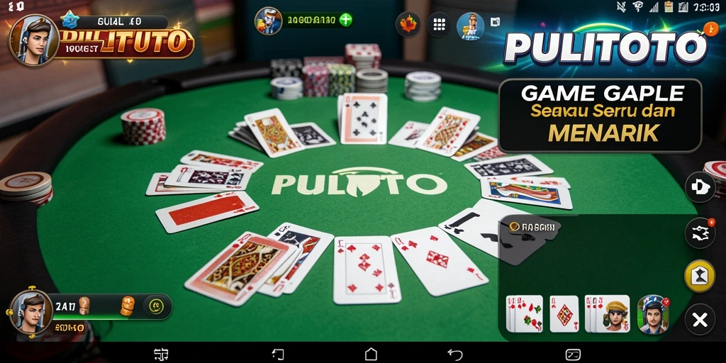 Tampilan gameplay Gaple yang menarik dan seru di PULITOTO.