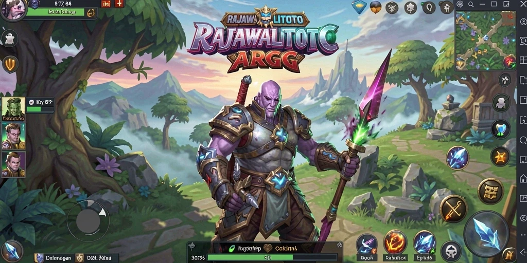 Tampilan gameplay mendebarkan dan penuh aksi di RAJAWALITOTO.
