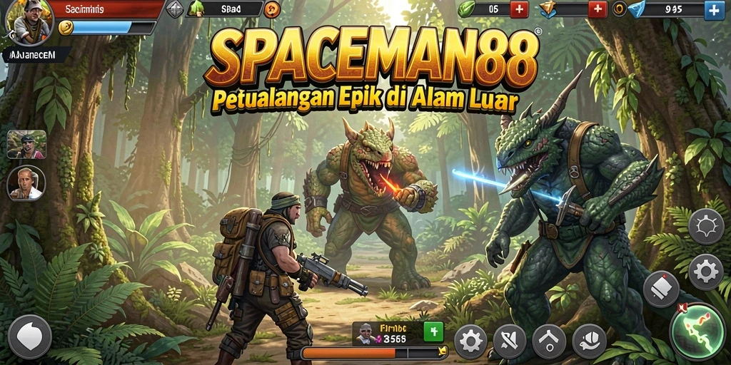 Screenshot gameplay SPACEMAN88 yang menunjukkan pertempuran seru dalam RPG.