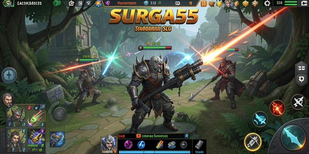 Tangkapan layar SURGA55 menampilkan serunya gameplay strategi.