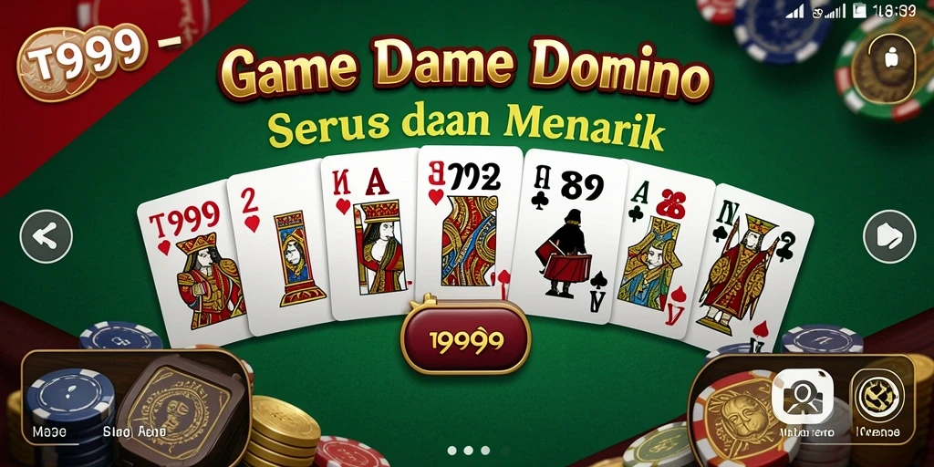 Tangkapan layar gameplay T9999 menampilkan aksi seru permainan Domino.