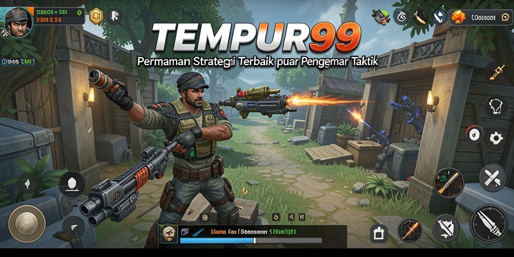 Tangkapan layar TEMPUR99 menunjukkan aksi seru dalam pertempuran strategi.